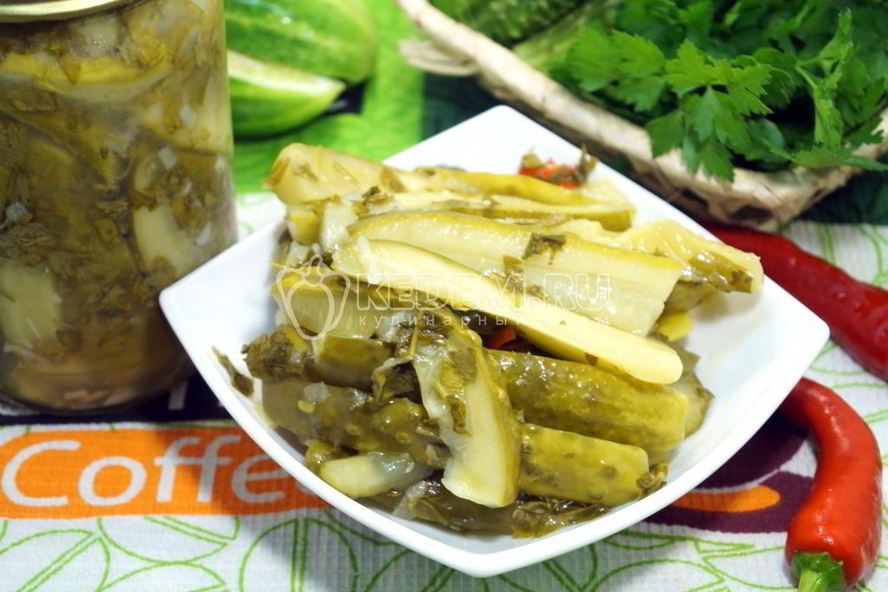 Рецепт салата из огурцов пальчики оближешь