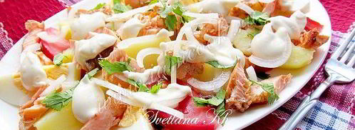 салат из семги с помидорами. Шаг 11