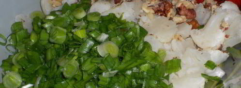 салат из цветной капусты с творогом. Шаг 2