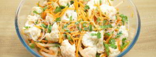 салат из цветной капусты с зеленью на зиму. Шаг 7