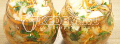 салат из цветной капусты с зеленью на зиму. Шаг 9