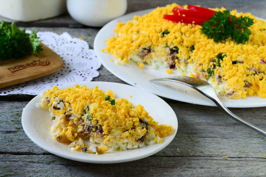 Рецепт салата мимоза классический слоеный