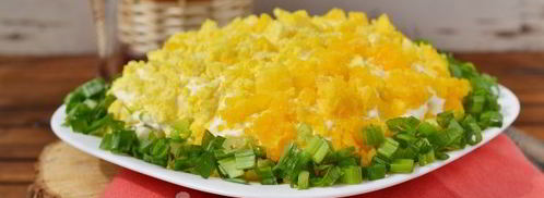 салат мимоза с сардиной. Шаг 13