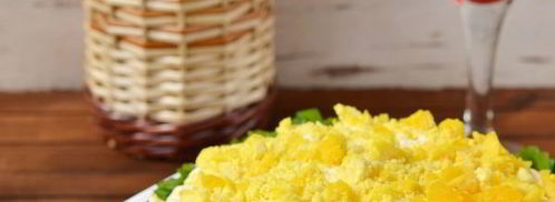 салат мимоза с сардиной. Шаг 14