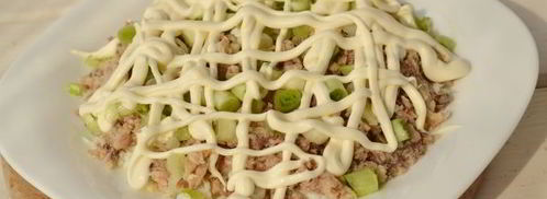 салат мимоза с сардиной. Шаг 8