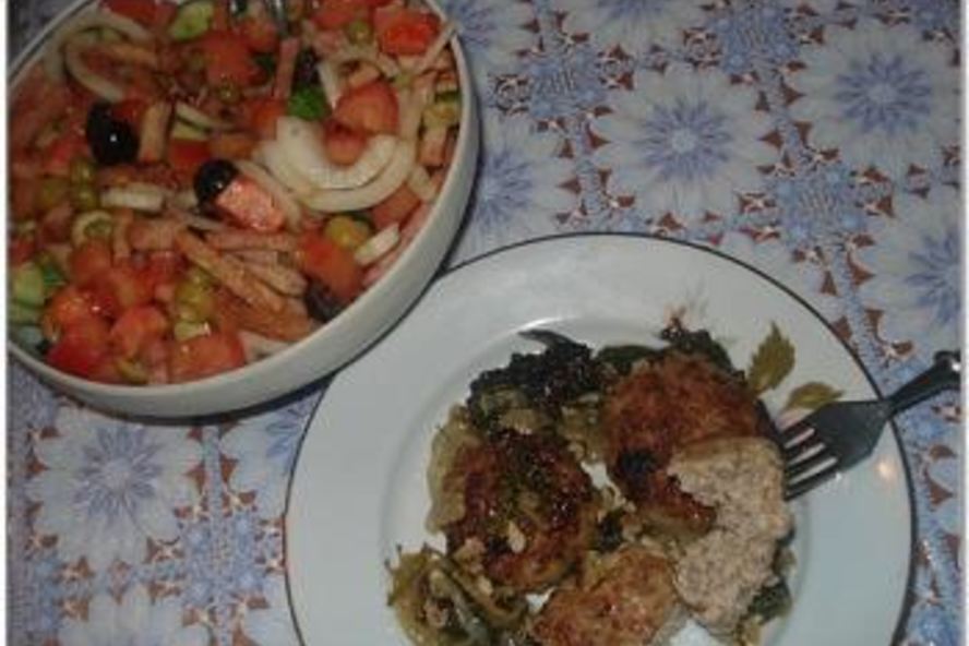 Рецепт салата пестрого