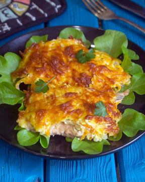 Горбуша под шубой в духовке