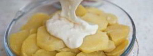 картошка под шубой в духовке со свининой. Шаг 12