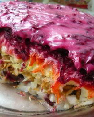 Классическая сельдь под шубой по-домашнему