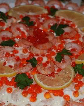 Креветки под шубой