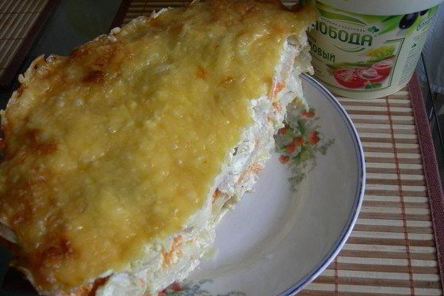 Рецепт куриного филе под шубой с картофелем