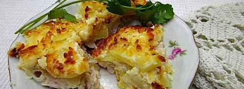 куриное мясо под шубой в духовке. Шаг 13