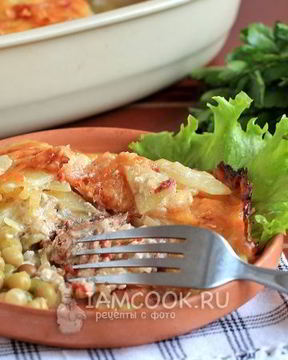 Мясо под шубой в духовке