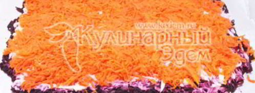 салат-рулет селедка под шубой. Шаг 3