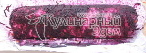 салат-рулет селедка под шубой. Шаг 6