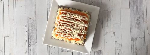 салат рыба под шубой. Шаг 7