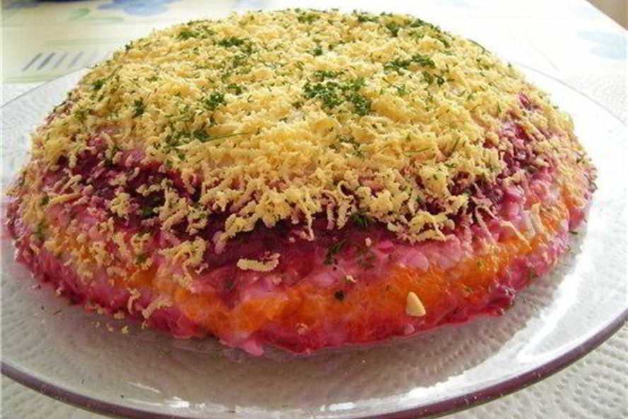 Рецепт сельди под шубой с яйцами