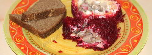 селедка под шубой рулетом. Шаг 16