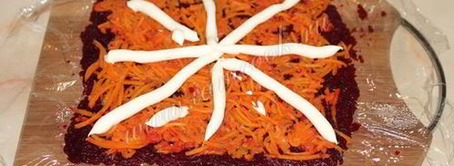 селедка под шубой рулетом. Шаг 11