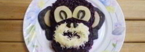 селедка под шубой в виде обезьянки. Шаг 9