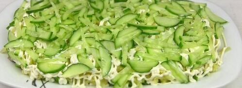 селедка под зеленой шубой с сыром и без свеклы. Шаг 6