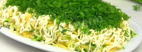 селедка под зеленой шубой с сыром и без свеклы. Шаг 10