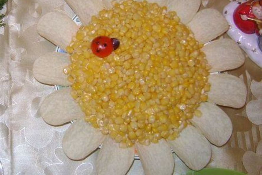 Рецепт салата подсолнух