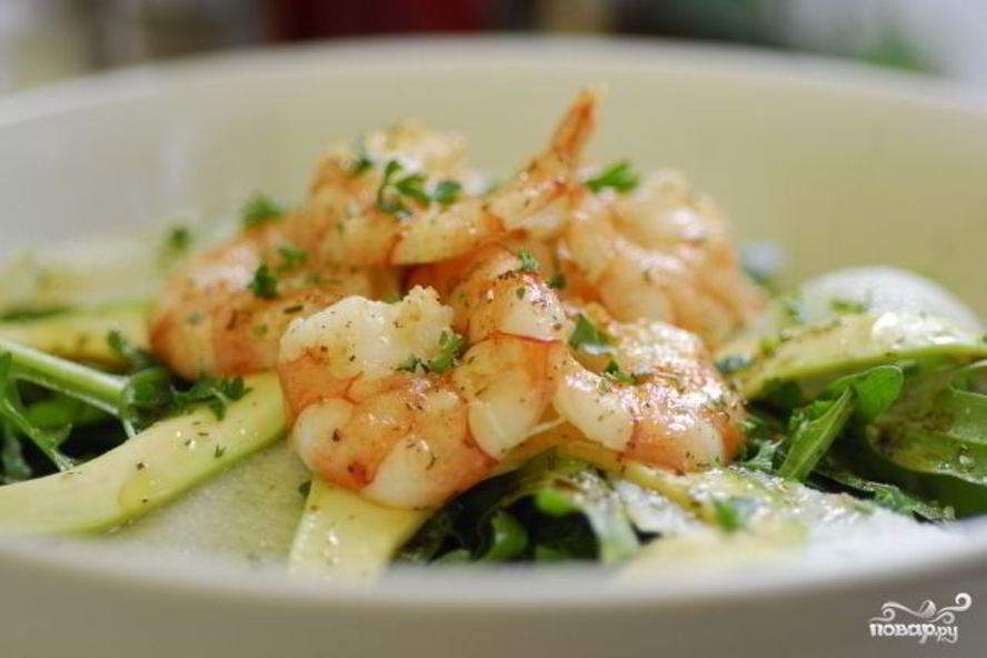 Рецепт салата с креветками вкусный