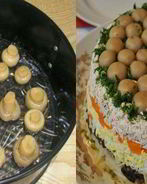 Салат с курицей и грибами