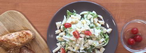 салат цезарь с беконом. Шаг 4