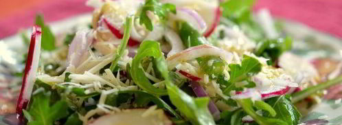 заправка для салата цезарь и салат. Шаг 5