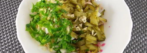 салат удовольствие из красной редьки и мяса. Шаг 3