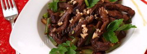 теплый салат с говядиной. Шаг 9