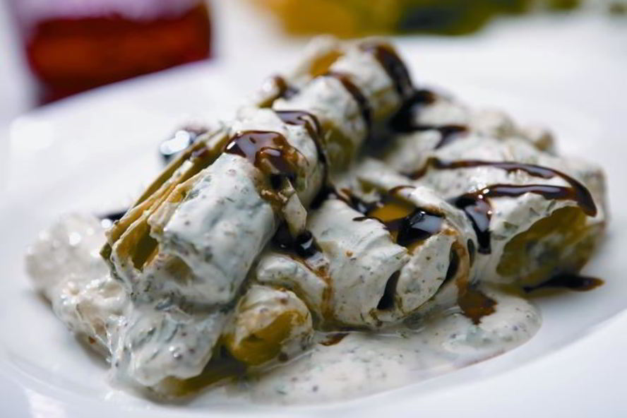 Рецепт лука-порея с соусом винегрет