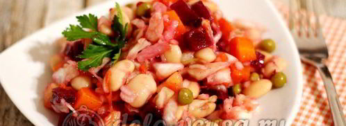 винегрет с фасолью. Шаг 9