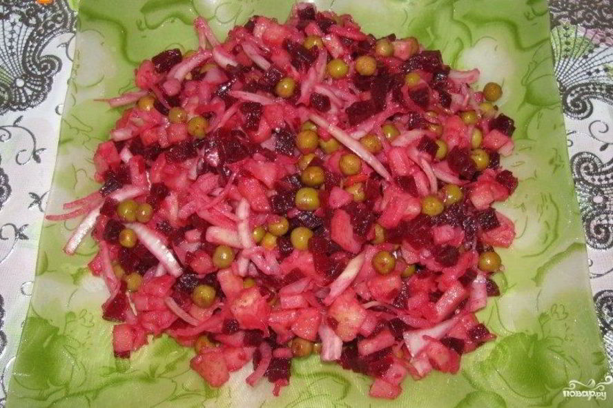 Рецепт винегрета с горошком