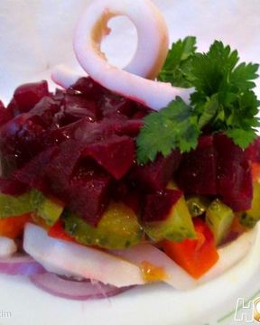 Винегрет с кальмарами