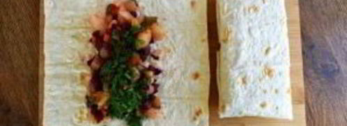 винегрет в лаваше. Шаг 4