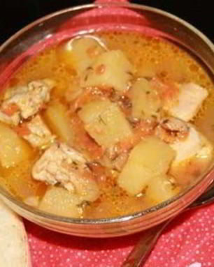 Картофельный соус с курицей