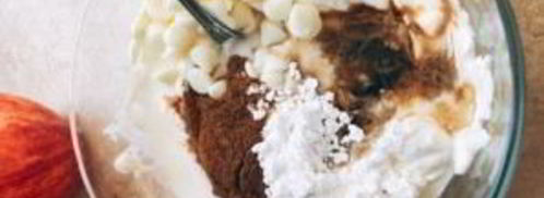 сливочный соус-дип с корицей для фруктов. Шаг 2