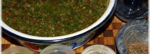 соус из помидоров и зеленых перцев. Шаг 14