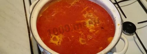 борщ на курином бульоне с отварной свеклой. Шаг 5