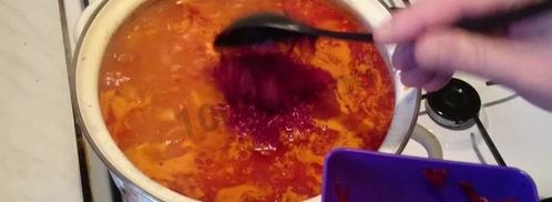 борщ на курином бульоне с отварной свеклой. Шаг 6