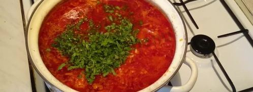 борщ на курином бульоне с отварной свеклой. Шаг 7