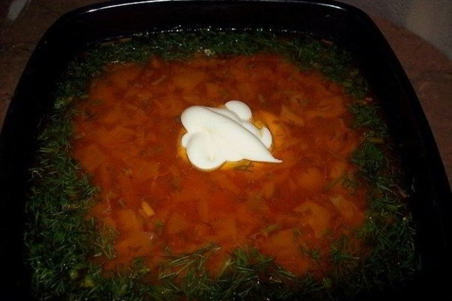 Рецепт борща по-полтавски с гусем