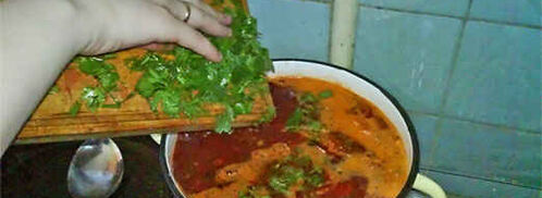 борщ с бычками и фасолью. Шаг 44