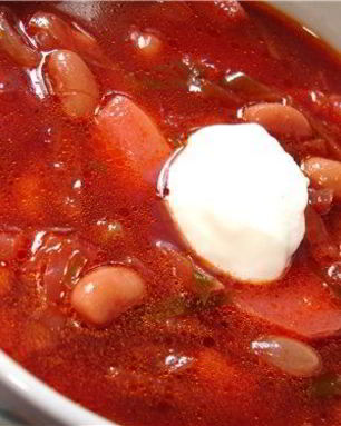 Борщ с фасолью в мультиварке