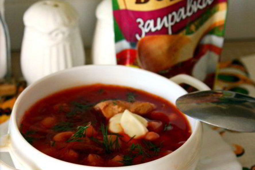 Рецепт борща с фасолью