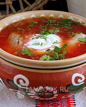 Борщ с карамелизированной свеклой