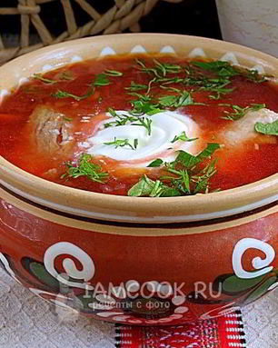 Борщ с карамелизированной свеклой